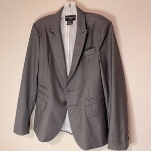 Thelees Homme single breasted rayon blend sport coat/blazer in Grey size Medium